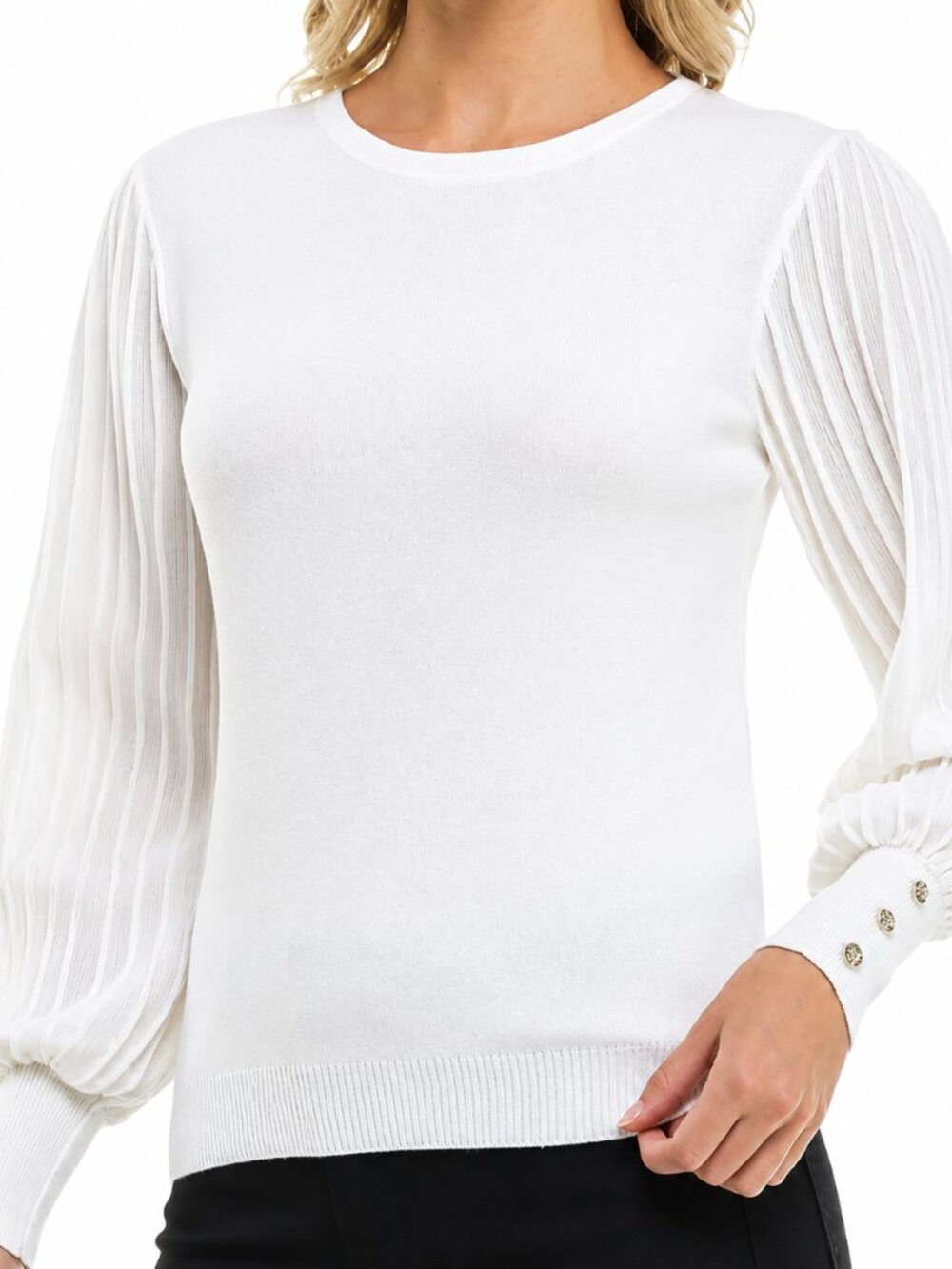 NWT NANETTE NANETTE LEPORE Shimmer Sweater Large Ivory Holidays